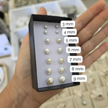 Load image into Gallery viewer, READY TO SHIP Freshwater Pearl Stud Earrings - Stainless Steel FJD$