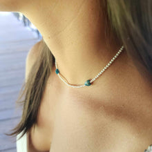 Load image into Gallery viewer, READY TO SHIP Freshwater Pearl & Semi Precious Stone Necklace - 14k Gold Fill FJD$