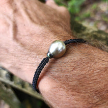 Load image into Gallery viewer, READY TO SHIP Unisex Civa Fiji Pearl Bracelet #0019 - Nylon & 9k Solid Gold Beads FJD$ - Adorn Pacific - All Products