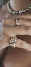 Load and play video in Gallery viewer, READY TO SHIP - Signet Ring with Sapphires- 9k Solid Gold FJD$