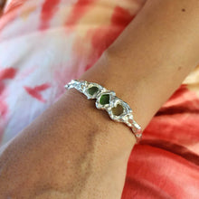 Load image into Gallery viewer, READY TO SHIP Free Flow Seaglass Bangle - 925 Sterling Silver FJD$
