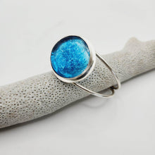Load image into Gallery viewer, READY TO SHIP Adorn Pacific x Hot Glass Blue Bezel Set Cuff - 925 Sterling Silver FJD$ - Adorn Pacific - Bracelets