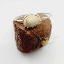 Load image into Gallery viewer, READY TO SHIP Bezel Set Shell Bangle Cuff - 925 Sterling Silver FJD$ - Adorn Pacific - All Products