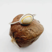 Load image into Gallery viewer, READY TO SHIP Bezel Set Shell Bangle Cuff - 925 Sterling Silver FJD$ - Adorn Pacific - All Products