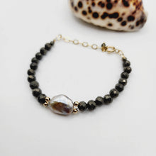 Load image into Gallery viewer, READY TO SHIP Civa Fiji Saltwater Pearl & Natural Stone Bracelet - 14k Gold Fill FJD$ - Adorn Pacific - All Products