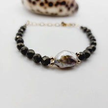 Load image into Gallery viewer, READY TO SHIP Civa Fiji Saltwater Pearl & Natural Stone Bracelet - 14k Gold Fill FJD$ - Adorn Pacific - All Products