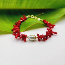 Load image into Gallery viewer, READY TO SHIP Civa Fiji Pearl Red Coral Bracelet - FJD$ - Adorn Pacific - All Products