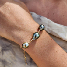 Load image into Gallery viewer, READY TO SHIP Civa Fiji Triple Saltwater Pearl Bracelet - 14k Gold Fill FJD$ - Adorn Pacific - All Products