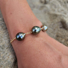 Load image into Gallery viewer, READY TO SHIP Civa Fiji Triple Saltwater Pearl Bracelet - 14k Gold Fill FJD$ - Adorn Pacific - All Products