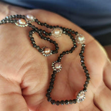 Load image into Gallery viewer, READY TO SHIP Daisy Choker Necklace - Glass Beads & 925 Sterling Silver FJD$ - Adorn Pacific - Necklaces