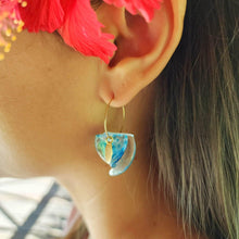 Load image into Gallery viewer, READY TO SHIP Adorn Pacific x Hot Glass Blue Swirl Earrings 14k Gold Filled - FJD$ - Adorn Pacific - Earrings