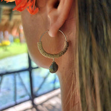 Load image into Gallery viewer, READY TO SHIP Polymer Clay Bead Hoop Earrings with Mermaid Charms - 925 Sterling Silver FJD$ - Adorn Pacific - Earrings