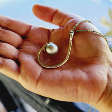 Load image into Gallery viewer, CONTACT US TO RECREATE THIS SOLD OUT STYLE Fish Hook Graded Pearl Necklace - 925 Sterling Silver FJD$