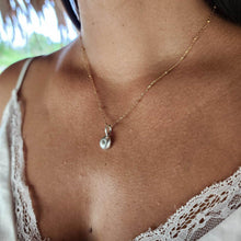 Load image into Gallery viewer, READY TO SHIP - Recycled Sterling Flush Set Necklace - 925 Sterling Silver & 14k Gold Fill Chain FJD$ - Adorn Pacific - Necklaces