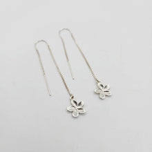 Load image into Gallery viewer, READY TO SHIP Frangipani Charm Threader Earrings - 925 Sterling Silver FJD$ - Adorn Pacific - Earrings