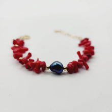 Load image into Gallery viewer, READY TO SHIP Freshwater Pearl Red Coral Bracelet - FJD$ - Adorn Pacific - All Products