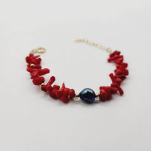 Load image into Gallery viewer, READY TO SHIP Freshwater Pearl Red Coral Bracelet - FJD$ - Adorn Pacific - All Products