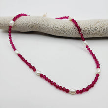 Load image into Gallery viewer, READY TO SHIP Faceted Glass Bead & Freshwater Pearl Choker Necklace - 14k Gold Fill FJD$ - Adorn Pacific - Earrings