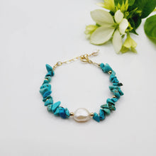 Load image into Gallery viewer, READY TO SHIP Freshwater Pearl & Turquoise Bracelet - FJD$ - Adorn Pacific - All Products