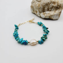 Load image into Gallery viewer, READY TO SHIP Freshwater Pearl & Turquoise Bracelet - FJD$ - Adorn Pacific - All Products