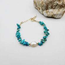 Load image into Gallery viewer, READY TO SHIP Freshwater Pearl & Turquoise Bracelet - FJD$ - Adorn Pacific - All Products