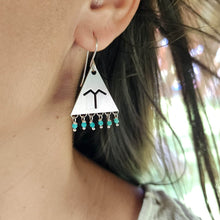 Load image into Gallery viewer, READY TO SHIP Frigate Bird Earrings with Glass Bead Detail - 925 Sterling Silver FJD$