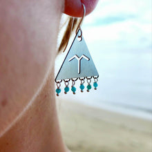 Load image into Gallery viewer, READY TO SHIP Frigate Bird Earrings with Glass Bead Detail - 925 Sterling Silver FJD$ - Adorn Pacific - Earrings