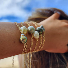 Load image into Gallery viewer, READY TO SHIP Graded Saltwater Pearl #2025 Bracelet in 14k Gold Fill with Grade Certificate - FJD$ - Adorn Pacific - All Products