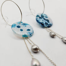 Load image into Gallery viewer, READY TO SHIP Adorn Pacific x Hot Glass Drop Earrings with Freshwater Pearls in 925 Sterling Silver - FJD$ - Adorn Pacific - Earrings