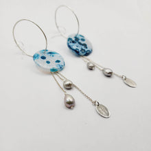 Load image into Gallery viewer, READY TO SHIP Adorn Pacific x Hot Glass Drop Earrings with Freshwater Pearls in 925 Sterling Silver - FJD$ - Adorn Pacific - Earrings