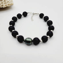 Load image into Gallery viewer, CONTACT US TO RECREATE THIS SOLD OUT STYLE Unisex Civa Fiji Pearl Lava Stone Bracelet in 925 Sterling Silver - FJD$