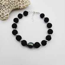 Load image into Gallery viewer, CONTACT US TO RECREATE THIS SOLD OUT STYLE Unisex Civa Fiji Pearl Lava Stone Bracelet in 925 Sterling Silver - FJD$