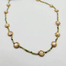 Load image into Gallery viewer, CONTACT US TO RECREATE THIS SOLD OUT STYLE Daisy Choker Necklace - Glass Beads & 14k Gold Fill FJD$ - Adorn Pacific - Necklaces