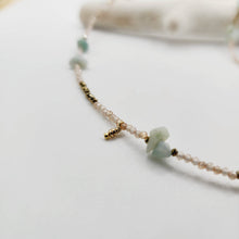 Load image into Gallery viewer, READY TO SHIP Shell, Quartz & Faceted Glass Bead Necklace - 14k Gold Fill FJD$