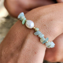 Load image into Gallery viewer, READY TO SHIP Freshwater Pearl & Natural Stone Bracelet - FJD$ - Adorn Pacific - All Products