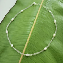 Load image into Gallery viewer, READY TO SHIP Freshwater Pearl & Faceted Glass Bead Choker Necklace - 925 Sterling Silver FJD$ - Adorn Pacific - Necklaces