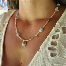 Load image into Gallery viewer, READY TO SHIP Shell, Quartz & Faceted Glass Bead Necklace - 14k Gold Fill FJD$