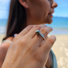 Load image into Gallery viewer, READY TO SHIP - Civa Fiji Saltwater Pearl Ring with Grade Certificate #2175 - 925 Sterling Silver FJD$ - Adorn Pacific - Rings