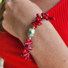 Load image into Gallery viewer, READY TO SHIP Civa Fiji Pearl Red Coral Bracelet - FJD$ - Adorn Pacific - All Products