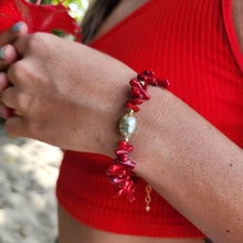 Load image into Gallery viewer, READY TO SHIP Civa Fiji Pearl Red Coral Bracelet - FJD$ - Adorn Pacific - All Products