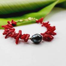 Load image into Gallery viewer, READY TO SHIP Civa Fiji Pearl Red Coral Bracelet - FJD$ - Adorn Pacific - All Products