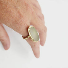 Load image into Gallery viewer, READY TO SHIP Seaglass Solid Gold Ring - Solid 9k Gold FJD$ - Adorn Pacific - All Products
