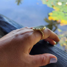 Load image into Gallery viewer, READY TO SHIP Seaglass Solid Gold Ring - Solid 9k Gold FJD$ - Adorn Pacific - All Products