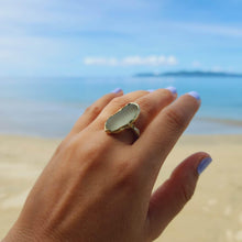 Load image into Gallery viewer, READY TO SHIP Seaglass Solid Gold Ring - Solid 9k Gold FJD$ - Adorn Pacific - All Products