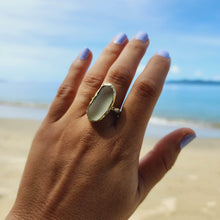 Load image into Gallery viewer, READY TO SHIP Seaglass Solid Gold Ring - Solid 9k Gold FJD$ - Adorn Pacific - All Products
