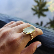 Load image into Gallery viewer, READY TO SHIP Seaglass Solid Gold Ring - Solid 9k Gold FJD$ - Adorn Pacific - All Products