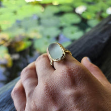 Load image into Gallery viewer, READY TO SHIP Seaglass Solid Gold Ring - Solid 9k Gold FJD$ - Adorn Pacific - All Products