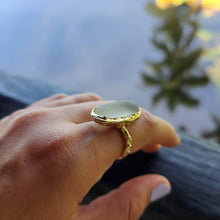 Load image into Gallery viewer, READY TO SHIP Seaglass Solid Gold Ring - Solid 9k Gold FJD$ - Adorn Pacific - All Products