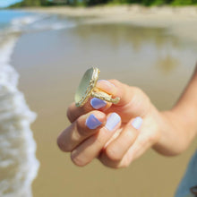 Load image into Gallery viewer, READY TO SHIP Seaglass Solid Gold Ring - Solid 9k Gold FJD$ - Adorn Pacific - All Products