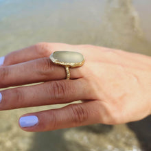 Load image into Gallery viewer, READY TO SHIP Seaglass Solid Gold Ring - Solid 9k Gold FJD$ - Adorn Pacific - All Products